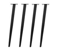 4 Pcs Pieds de Meubles Inclinés,Pieds de Meuble Coniques Biseautés en Métal,Pieds de Table en Métal,Jambe de Support Coniques,Pieds de Rechange pour Table Basse,Chaises (65cm/25.6in,Black)
