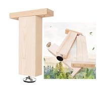 4 Pcs Pieds Lit Réglables,Pieds Meubles Bois Naturel Pied de Lit Universel pour Sommier à Lattes Pieds T-Forme pour Meubles Placards Canapés Lits (16cm(6.2in))