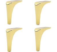 4 Pcs Pieds, Pieds De Meubles en Métal, Pieds De Lit, Pieds De Canapé, Pieds De Garde-Robe, Pieds De Chaise, Pieds D’Armoire, Pieds De Table Basse, Portant 450kg, Ave, Titanium, 13cm/5.1in