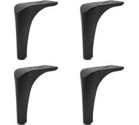 4 Pcs Pieds, Pieds De Meubles en Métal, Pieds De Lit, Pieds De Canapé, Pieds De Garde-Robe, Pieds De Chaise, Pieds D’Armoire, Pieds De Table Basse, Portant 450kg, Ave, Titanium, 15cm/5.9in