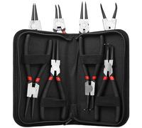 4 Pcs Pince Circlips, Pince à Circlips Exterieur Intérieurs, Pinces à Anneaux élastiques pour sertir et retirer les circlip