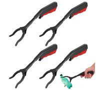4 PCS Pince de Ramassage Court,28cm Ramasse Dechets,Ramasseur D'ordures Portable,Ordures Pinces de Préhension pour Enfants Convient Aux Personnes Âgées Handicapées Enfants Adultes Jardin
