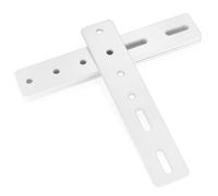4 Pcs Plaques Perforées, Equerre Metal Perforées, Platine Plaques d'Assemblage Perforée Plates, Plaque Metal Plaque Perforée avec 6 Trous, Connecteur de Réparation de bois, Blanc, 200 x 36 mm