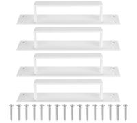 4 Pcs Poignée de Porte Blanches, 200mm Poignée de Porte de Grange Coulissante, Poignee de Porte Exterieur Interieur, Traction Poignée de Porte Coulissante pour Armoires Cuisines Garages Meubles