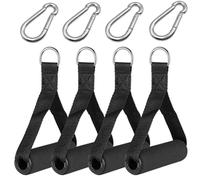 4 PCS Poignées de Gym pour Bandes de Résistance,Poignées de Résistance Poignée Tirage Musculation,Poignée de Tirage d'exercice Musculation Accessoire pour Machine Bande de Résistance Multi Station
