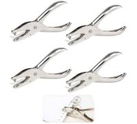 4 Pcs Poinçon 3MM Pince à Trou en Métal Pince à Perforer en Papier Métallique à Main Poinçon Pour Cartes en Papier Feuille de Pla