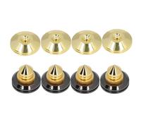 4 PCS Pointes de Haut-Parleur en Acier Inoxydable, Caisson de Basses Amplificateur Audio CD Platine Vinyle Pieds de Support Antichoc et Protecteurs de Sol avec Adhésifs