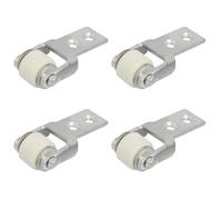 4 PCS porte coulissante glissière roue, porte piste rouleau guide, petite roulette fixe, roulette robuste, nylon guide meubles roulette poulie, table à manger guide