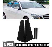 4 Pcs Porte Couverture Panneau Pilier Messages Autocollants pour Mercedes-Benz Noir