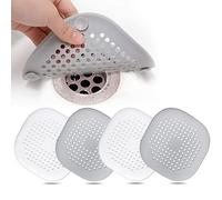 4 Pcs Protection de Drain de Silicone, Filtre Evier de Cuisine avec Ventouse, Filtre de Couverture de Drain de Baignoire, Filtre D'éVier de Cuisine Et Salle de Bain.