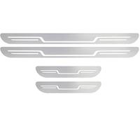 4 Pcs Protection Seuil de Porte de Voiture pour Citroen C1 C3 C4 C5 C6 C8 DS 3 4 5, Voiture Pédale Kick Plates Plinthes pour Auto en Acier Inoxydable,Silver