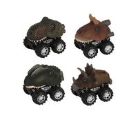 4 Pcs Pull Back Dinosaur Model Cars Toy with Big Tire Wheel Creative Gifts for Children Kids