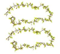 4 Pcs Rattan Flower Garland | White Pale Pink | Artificial for