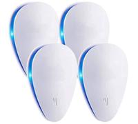 (4 Pcs)Répulsif Ultrason Anti-Rongeurs Insectes,Intérieur Répulsif Électronique Insectes& Répulsif Moustique Ultrason Anti