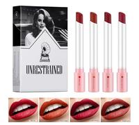 4 PCS Rouge à Lèvres,Set Rouge À Lèvres Mat,Mat Velours | Rouge a Levre Imperméable Longue Durée,Maquillage pour Les Lèvres Longue Durée pour et Les Femmes