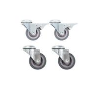 4 pcs Roulettes pivotantes à trou de boulon 50 mm