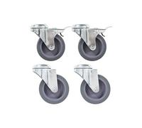 4x Roulettes Pivotantes à Trou de Boulon 75 mm Meuble Chariot Roulant vidaXL
