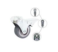 vidaXL Roulettes pivotantes à trou de boulon - Double frein - 50 mm - Capacité 35 kg - 4 pcs