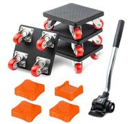 4 Pcs roulettes pour Meubles Kit, Deplace Meuble Lourd, Roulette Deplacement Meuble avec Rotative à 360 Degrés, Leve Meuble Lourd, Rouleau de Transport Meubles pour Canapés, Tables, Charge de 400 KG