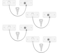 4 Pcs Securite Fenetre Enfant,Securite Placard Enfant Adhésif Avec Clé,Securite Fenetre Enfant Avec Câble Bloque Porte Bébé Bloc Tiroir Securite Bebe Pour Porte Placard Armoire Tiroir Laveuse