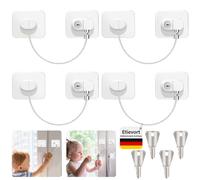 4 Pcs Securite Fenetre Enfant, Securite Placard Enfant avec 4 Clés, Bloc Fenetre Securite Enfant, Sécurité Fenêtre Enfant avec Adhésif Puissant pour Bloque Porte Placard Armoire Tiroir Laveuse