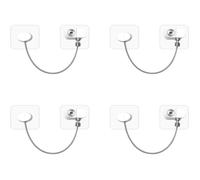 4 Pcs Securite Fenetre Enfant, Serrures Protection Fenetre Enfant avec 4 Clés, pour Bloque Porte Placard Armoire Laveuse, Blanc