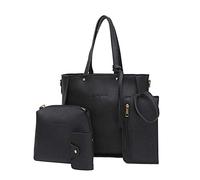 4 Pcs Set avec Sac à Main Femme Été Tendance - Sac Bandoulière, Portefeuille, Porte-Cartes, Sac Porté Épaule, Besace, Cabas - Ensemble Sacs à Main Bandoulières