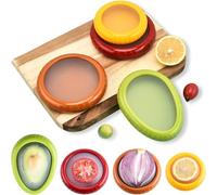 4 PCS/Set Conteneurs De Stockage De Fruits Boîte Conservation pour Frigo Cuisine, Organisateur en Forme de Fruits pour Avocat, Oignon et Citron