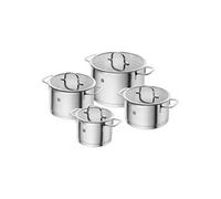 Zwilling Batterie de cuisine TrueFlow – 4 pièces, inoxydable, couvercle verseuse, induction, argent