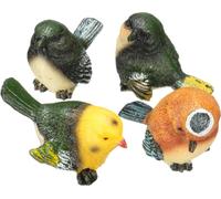 4 pcs/set Statue d'oiseaux en résine Home Garden DIY Bonsai Desk Decoration