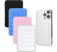 4 Pcs Silicone Phone Holder Sticky Phone Holder Selfie Video Hands Free Phone Holder Non-Slip Shower Mirror Holder