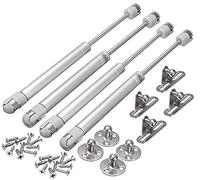 4 Pcs Silver Lift Strut Stay Support Kit, Hydraulic Rod Gas Springs 20N-150N Pressure for Cabinet Doors(150N)