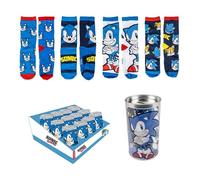 4 pcs. Sonic Chaussettes, Multicolore, 27-30 Garçon