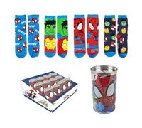 4 pcs. Spidey Chaussettes, Multicolore, 27-30 Mixte Enfant