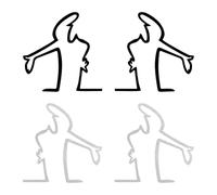 4 Pcs Sticker Voiture, Stickers de Voiture 3D, Décoration de Voituree, Stickers Voituree Personnalisé Décalque Autocollant Sticker pour Voitur Véhicule Automobile Autocollant, Noir