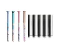4 pcs stylos effacés de gel 0,5 mm caricature de dessins de dessins à caricts effacés stylo (lapin 4 stylos b)