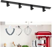 4 Pcs Support pour Accessoires Kitchenaid, Support pour Robot Pâtissier, Compatible avec Accessoires Kitchen Aid, Organisateur Original pour Accessoires KitchenAid, Rangement pour Robot de CuisineNoir