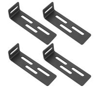 4 Pcs Supports d'angle Réglables avec 4 Fentes, Equerre d'assemblage, Equerre de Fixation Metal en Forme de L, Équerres de Fixation, Connecteurs Supports à Angle pour Meubles en Bois, 150x40x45 mm