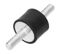 4 pcs Supports en Caoutchouc, Amortisseur Caoutchouc M6 Cylindrique Silentblock Anti Vibration avec Goujons à Double Vis pour Bobines de Bateau de Voiture(VV20*15 M6*18)