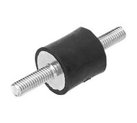 4 pcs Supports en Caoutchouc, Amortisseur Caoutchouc M6 Cylindrique Silentblock Anti Vibration avec Goujons à Double Vis pour Bobines de Bateau de Voiture(VV20*20 M6*18)