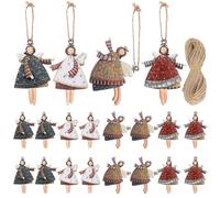 4 Pcs Suspension Ange de Noel pour Sapin DéCoration de Sapin de NoëL Ange pour DéCorations à Suspendre Anges Gardiens Cadeaux DéCorations