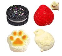 4 PCS Taba Squishy Set, Fufu Squishy,Squishy Patte de Chat | Squishe Toy Squishes Kit pour Le soulagement du Stress Sensory Play Fidget Cadeaux pour Les Enfants ou Les Adultes