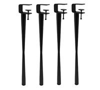 4 Pcs Table Clamp Legs,Adjustable Metal Table Legs,Metal Iron Dining Desk Legs,F-Shape Coffee Table Legs,for DIY Furniture Console,No Punching,Detachable Furniture Legs (40cm(16in),Black)