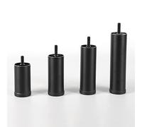 4 Pcs Table Legs Metal, Furniture Legs Adjustable, Furniture Feet Black/Gold/Silver, DIY Replacement Legs, with Screws, for Sofa Desk Cabinet Dining Table,Black-10cm/3.9in