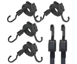 4 Pcs Tendeurs Elastique avec Crochets, Moto Sangle Elastique avec Crochet, 100 cm élastiques de Tension Réglables avec Crochets, Tendeur Elastique Étendeur Bagage, Sangles pour Porte Vélos