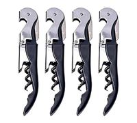 4 pcs Tire Bouchon Limonadier Professionnel Sommelier,Limonadier Professionnel,Couteaux De Sommelier En Acier Inoxydable Avec Décapsuleur Et Coupe-Capsule,3 En 1 Tire Bouchon Sommelier