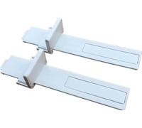 4 Pcs Tiroir De Réfrigérateur Rail Coulissant pour Porte De Réfrigérateur Intégrée Support De Montage en Plastique Fixation De Type Caché Rail D’étagère Coulissant