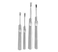 4 pcs Trancheuse en Cuir Outil de Sculpture en Cuir en Acier Inoxydable U/V Type Outil Kit pour Cuir Creuser Bricolage à La Main