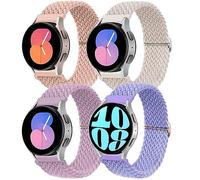 4 Pcs Tressés Bracelets pour Galaxy Watch 7/6/5/4/FE 6/4 Classic 5 Pro | Nylon Sport Band pour Samsung Galaxy Watch 7/6/5/4/FE 40/44mm/6 Classic 43/47mm/5 Pro 45mm/4 Classic 42/46mm Femme Homme