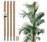 KOTARBAU® 4 pcs Tuteur Plante - Tuteur Coco - ⌀ 2.5 x 100 cm - Fibre de Coco - Tuteurs pour Monstera - Marron - pour Plantes Grimpantes